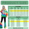 Jiuguva 17pcs 60s 70s Outfits for Women Hippie Costume Set