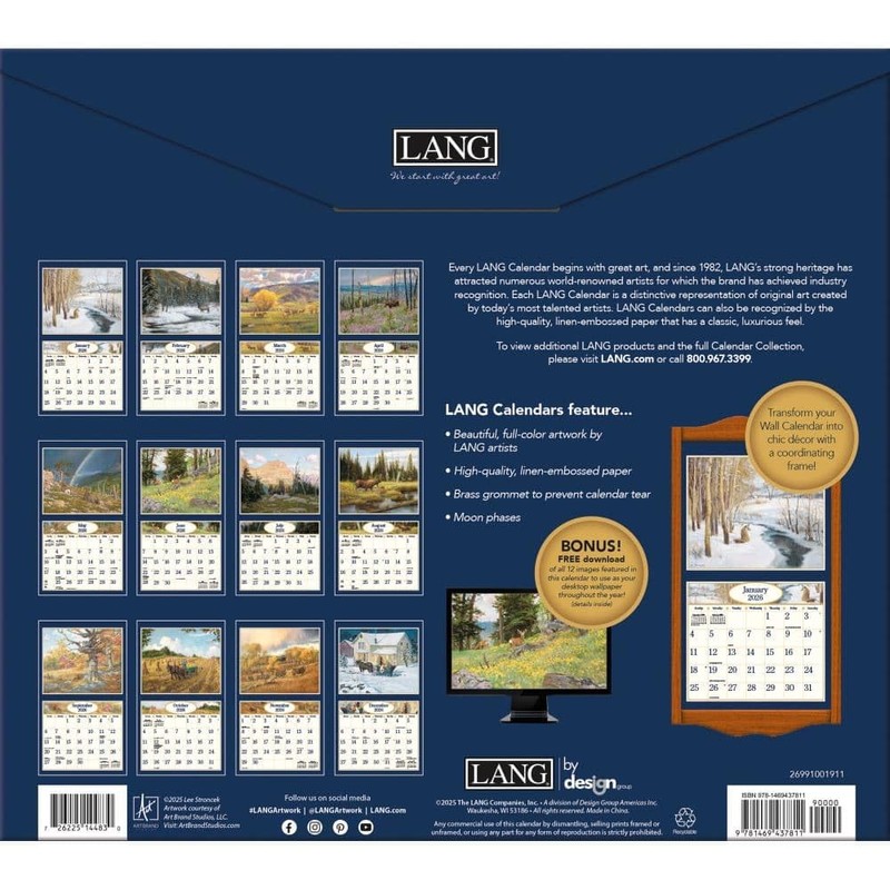 Lang Four Seasons 2026 Wall Calendar – 12-Month Calendar with