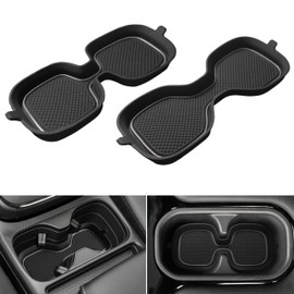 SENSHINE Cup Holder Inserts Liner for CRV Accessories 2023 2024 2025 Anti-Dust Center Console Cup Holder Protector Mats Interior Decoration Pad for CRV 2Pcs (Gray)