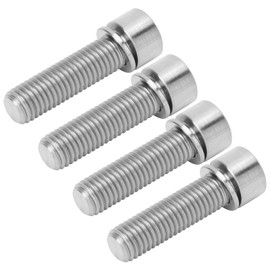 Changor Bicycle Stem Bolts, Screw, M7 x 25 mm, Bicycle Accessories, Pack of 4, Strong and Durable, Lightweight and Portable for Bicycles (Titanium Primary Colour)