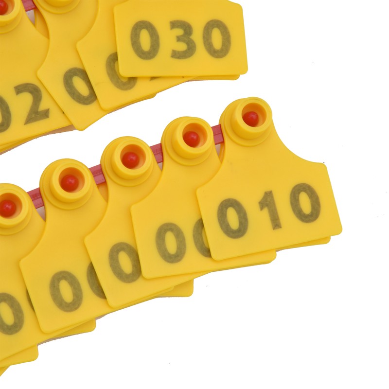 100Pcs TPU Pig Cow Ear Tag with Number 001‑100 Ear