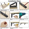 2PCS Folding Shelf Brackets, TTZEZE Heavy Duty Sturdy Metal Collapsible