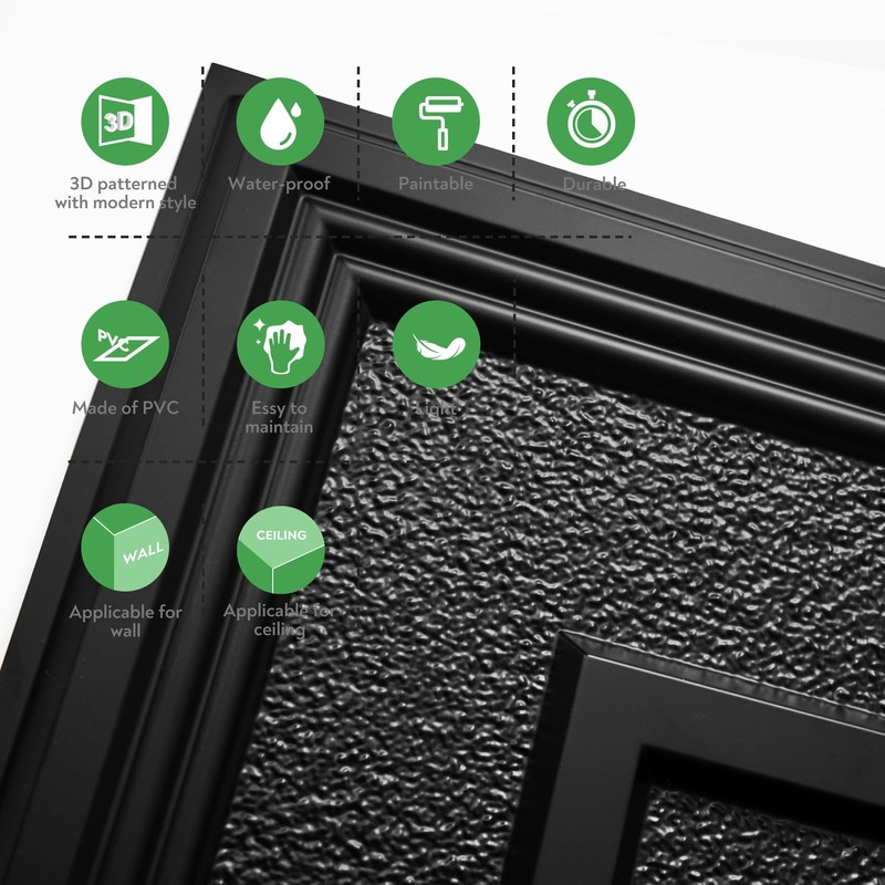 STICKGOO Drop Ceiling Tile 2ft x 2ft, Ceiling Panel High-Grade