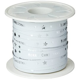 PRÄSENT 6809-601 Curling Ribbon, White, 100 m Spool 10 mm