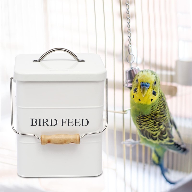Geyecete Bird Feeder,Bird Food Jar Pet Food Storage Airtight Food
