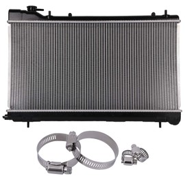 Aintier 13026 Radiator with universal Oil Radiator Hose Clamps Kit 8-10mm 27-51mm 4pcs fitment for 2006-2008 For Subaru for Forester