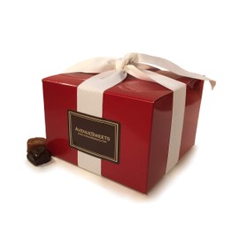 AvenueSweets - Handcrafted Individually Wrapped Soft Caramels - Red 1.5 lb Gift Box - Customize Your Flavors