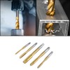 Yakamoz 5pcs Machine Screw Thread Tap Set HSS Titanium Spiral