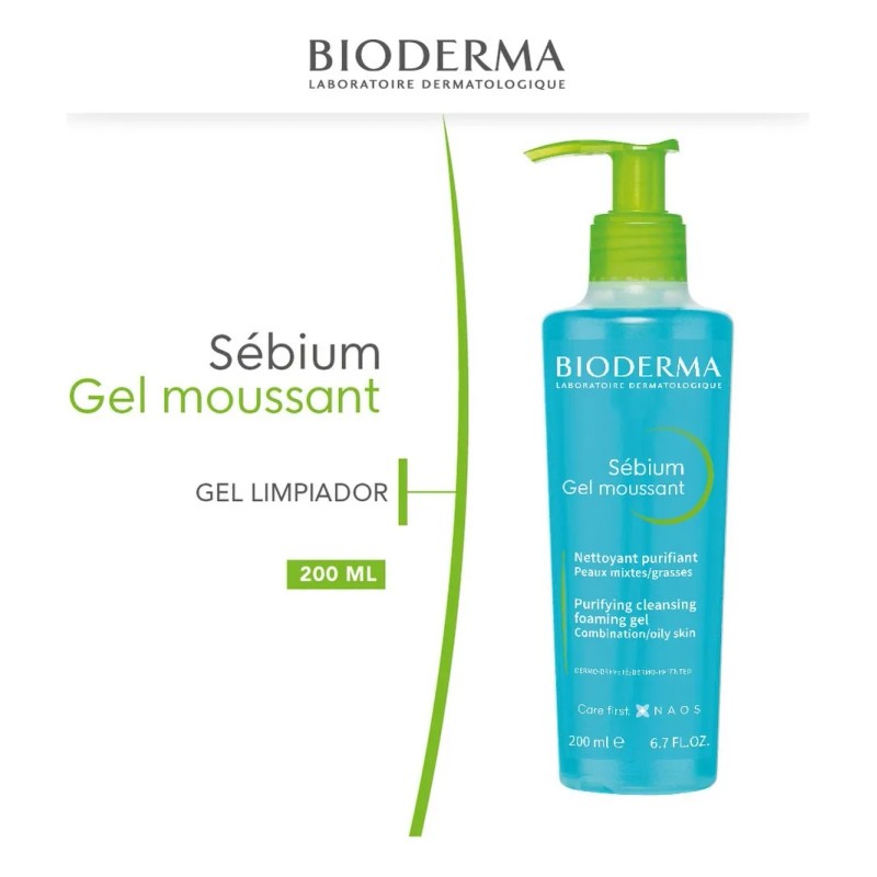 Bioderma Sebium Gel Moussant 200 Ml