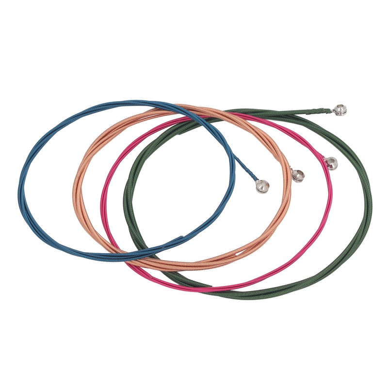4Pcs Electric Bass String Set Clear Bright Sound Metal Colored