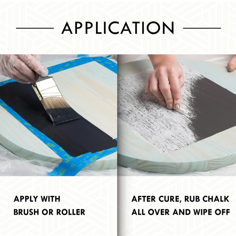 Rust-Oleum 301450 Specialty Chalkboard Brush-On Paint, 30 fl oz, Flat