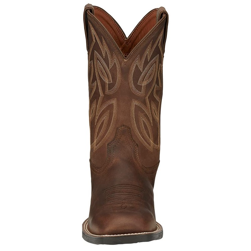 Justin Men's Canter 11" Square Toe Western Boot, Dusky Brown