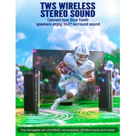 UOHHBOE Blue Tooth Speaker, Portable Speaker Wireless with RGB Lights, Louder Volume & Enhanced Bass, IPX5 Waterproof Outdoor Speaker, 24H Playtime, 30M Range for Home Garden Party Camping Travel