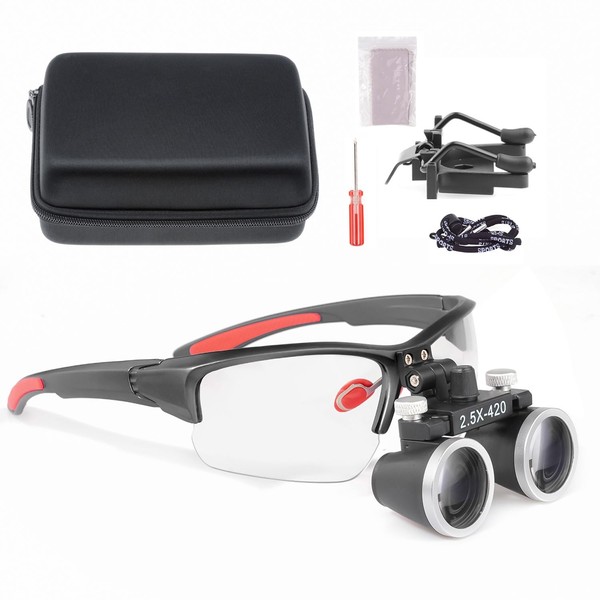ORILAO Loupes 2.5X 3.5X Magnification Binocular Magnifier Optical Glass Lens