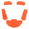 Cosela St. Patrick's Orange Fake Beard Eyebrows Sideburns Self Adhesive