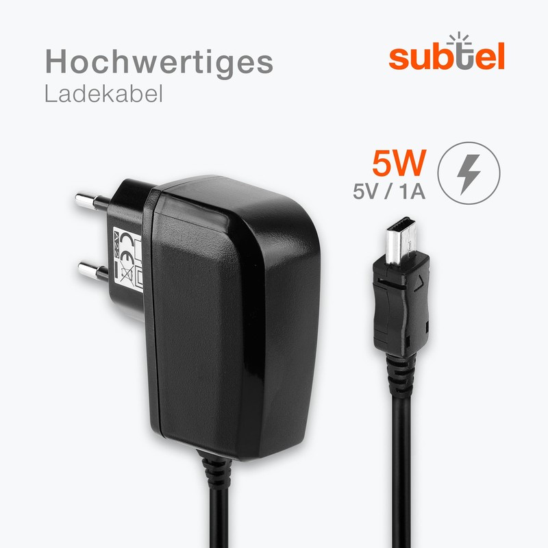 subtel® GPS Ladegerät kompatibel mit Garmin Edge Drive DriveAssist DriveSmart