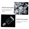 Mipcase 20 Sets Transparent Lock Hinge Clear Gate Lock Hasp