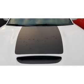Oracal Center Hood Vinyl Decal Fits 2015 -2023 Dodge Charger Daytona Hemi GT SRT 392 - Dark Grey (gloss)