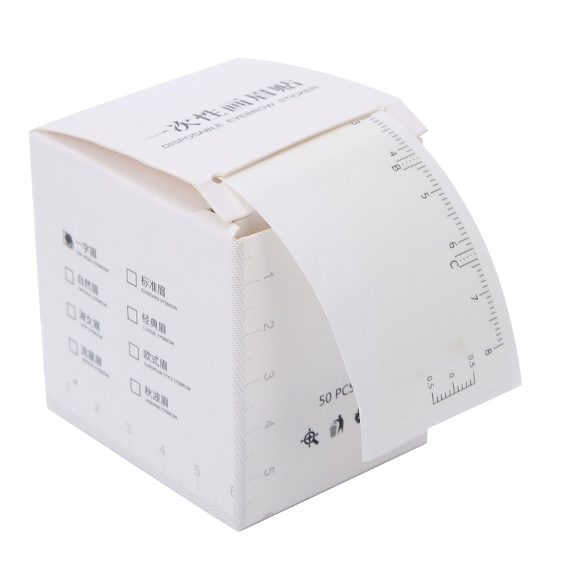 50pcs/roll Microblading Eyebrow Ruler Disposable Eyebrow Tattoo Shaping Ruler Tool5#
