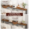 SUPERJARE 70 Inch Console Table with Outlet, Sofa Table with