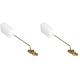 Robert Manufacturing - RM150BK RM150 Series Bobby Brass Valve Assembly with Stem and Polyethylene Float, 1/4" Compression, 9-7/8" Length, 125 psi Pressure (Pack of 2)