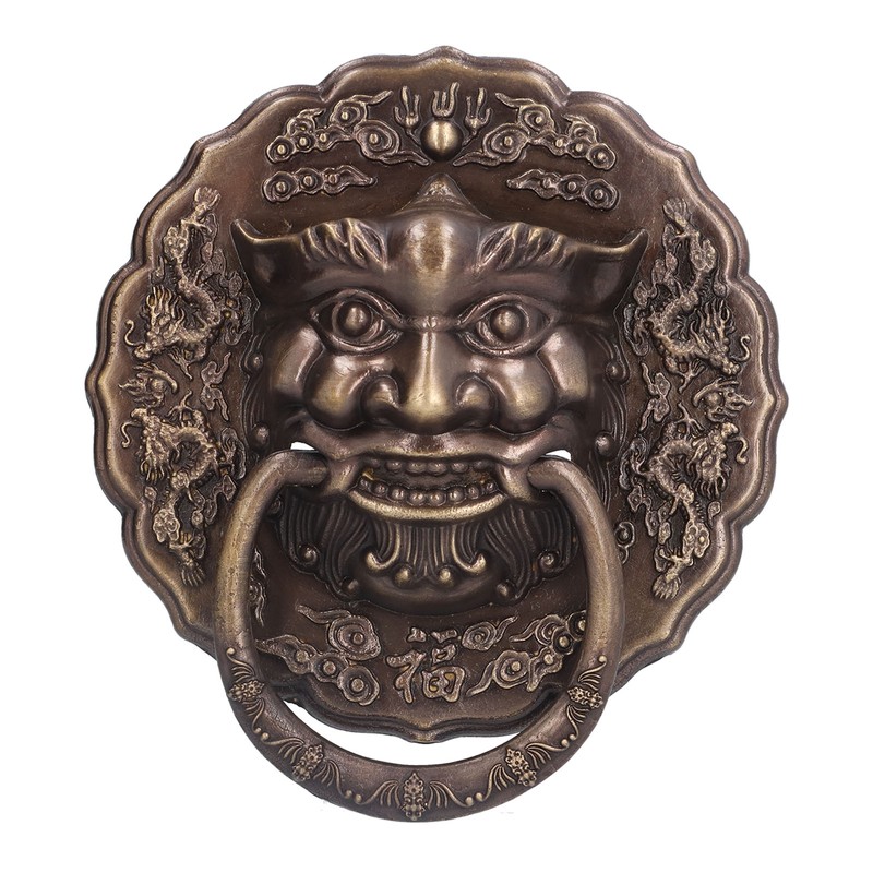 Black Door Knocker Handle Brass Double Door Pull Hardware Accessory