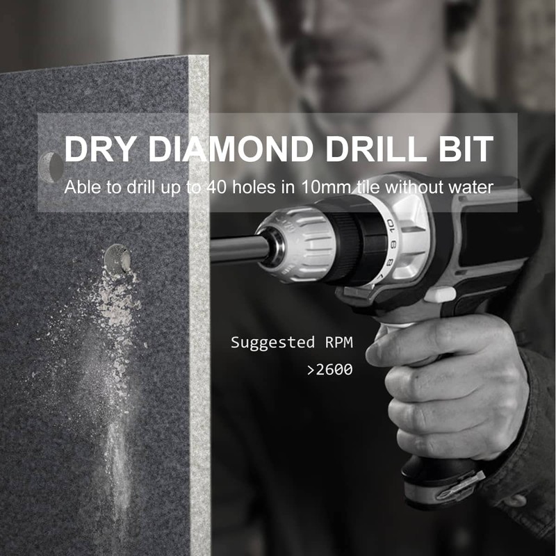 Hymnorq 3/16 Inch Dry Diamond Drill Bits 6pc Pack in