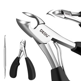 DEOU Heavy Duty Large Opening toenail Clippers, Suitable for Embedded Growth and Rough Nails, Home Pedicure Tools for Men, Women, Elderly (Heavy Nail Clippers+Nail Remover)