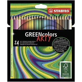 Eco-Friendly Colouring Pencil - STABILO GREENcolors - ARTY - Pack of 24 - Assorted Colours