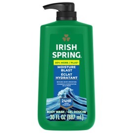 Irish Spring Mens Body Wash, Moisture Blast Body Wash for Men, Feel Fresh All Day, 30 Oz Pump Bottle