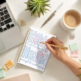 GTYNU Coquette Preppy Christian Notebook, Holy Enough to Pray for You Bible Journal for Women, Prayer Journal for Woman, Grandmillennial Floral Bible Notebooks for Note Taking, 5.5x8.3 Inch