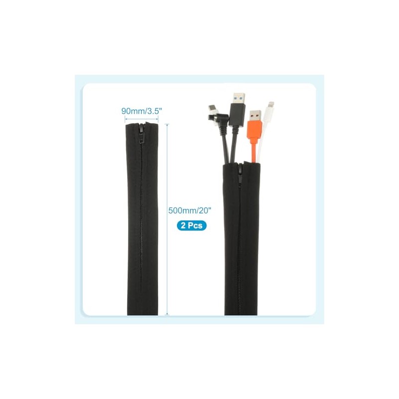 PATIKIL - Funda de gestión de cables, 4 unidades de
