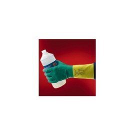 Ansell 87-900/XL 87-900 Bi-Colour Latex/Neoprene Gauntlets, 1 Pair, Size 10/X-Large, Green/Yellow