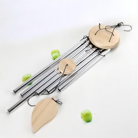 Outdoor Wind Chimes, Wind Chimes with 6 Aluminium Alloy Tubes, Sympathy Chimes, Hanging Metal Mourning Wind Chimes, Aluminium Wind Chimes for Balcony, Garden, Home Decoration, Gift