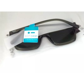 Dot Dash Buzzy Unisex Sunglasses - Clear Smoke Grey