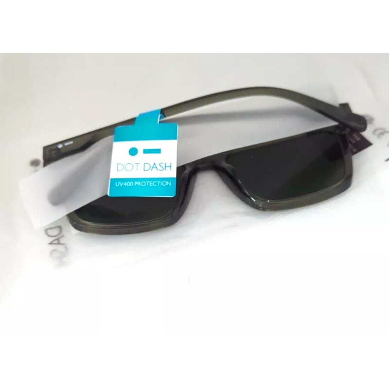 Dot Dash Buzzy Unisex Sunglasses - Clear Smoke Grey