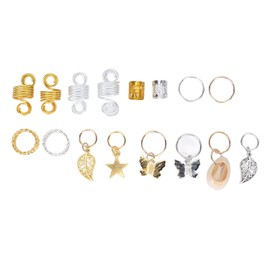 ZJchao Anillos para el Cabello, 140 Piezas para Trenzas, Puños, Rastas y Decoración, Accesorios para Fiestas y Bodas