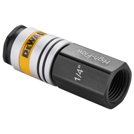 DEWALT 3/8 "FNPT - 1/4 "Body High Flow Air Coupler, 3/8 "FNPT Fitting, 1/4 "High Flow Body Coupling, Durable and Reliable for Superior Air Flow Performance