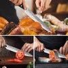 MOSFiATA 8 inch Carving Knife，Stainless Steel Brisket Slicing Knife for
