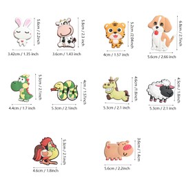 Set of 10 Farm Animal Fridge Magnets - Colorful Refrigerator Magnets Featuring Various Farm Animals for Home Decoration(Animal Fridge Magnets)