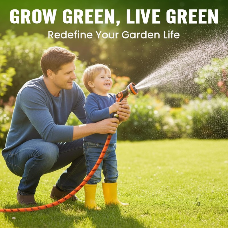REFDAQ Garden Hose 50 ft, Water Hose Heavy Duty, Flexible