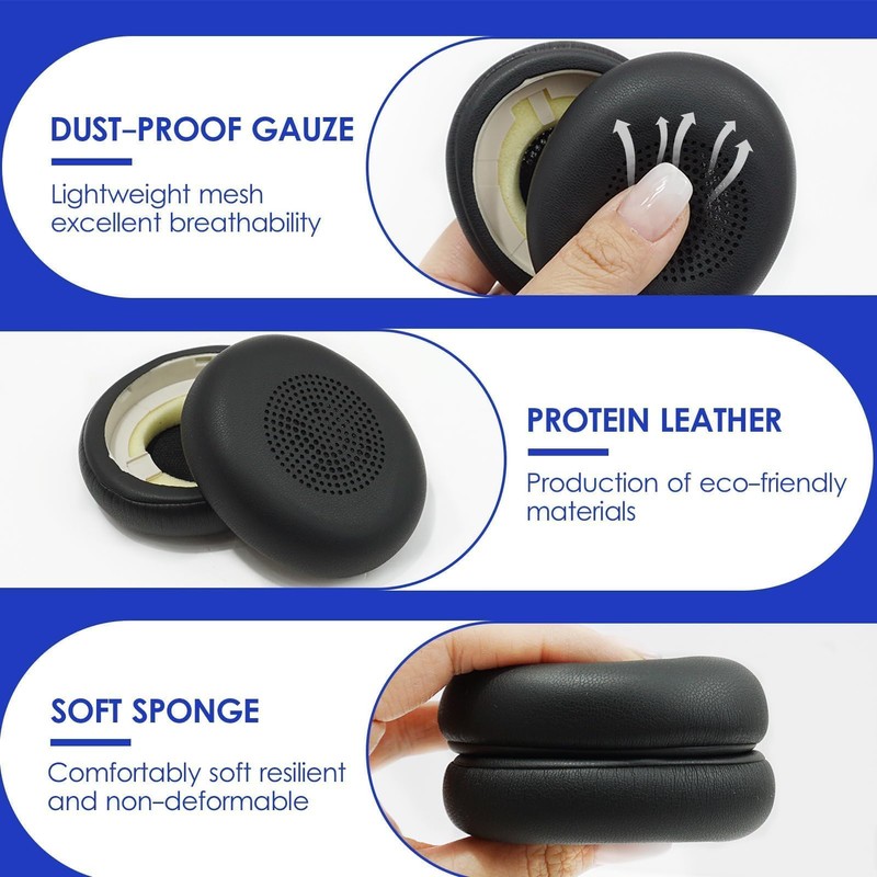 Replacement Ear Pads for Elite 45h Soft Leather Foam Ear