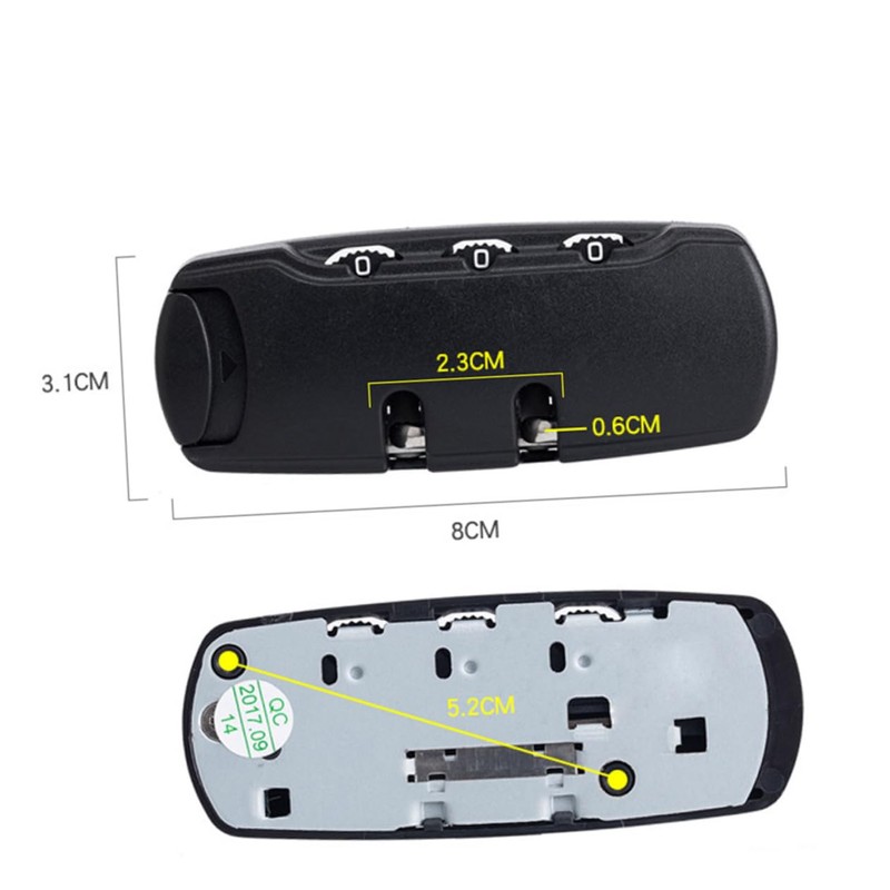 jojofuny Luggage Lock for Travel 3 Dial Combination Code Lock