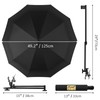 XLINGZA UPF 50+ Beach Umbrella with Adjustable Universal Clamp