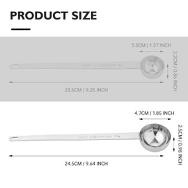 REDANT Coffee Scoop for Ground Coffee - Long Handle Measuring Spoons -Stainless Steel 2 Tablespoon Scoop & Tablespoon Measuring Spoon - Teaspoon Measuring Spoons & Funnel Scoop for Powder (2 TPSP)