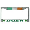 Irish Flag Chrome License Plate Frame