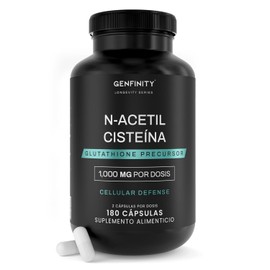 N-Acetil Cisteína (NAC) 1,000 mg por Dosis, 180 Cápsulas, Pureza ≥98% Grado Clínico, Suplemento Alimenticio