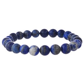 Crysmona Lapis Lazuli Healing Crystal Beads Bracelet for Women Men, 8 mm Natural Stone Beaded Bracelets, Jewelry Birthday Gifts, Round Gemstones Stretch Bracelet