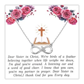 BEKECH Sister in Christ Necklace Religious Sister Jewelry Baptist Gifts Christian Gifts Christian Believers Gifts