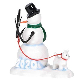 Department 56 Village Collection Accessories Lucky The Snowman 2020 Figurine, 3.3 Inch, Multicolor